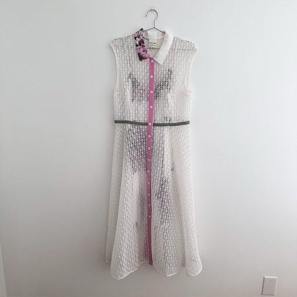 Anthropologie X Tracy Reece 2- Piece Cherry Blossom Midi Shirtdress - Picture 3 of 14